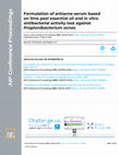 Research paper thumbnail of Formulation of antiacne serum based on lime peel essential oil and in vitro antibacterial activity test against Propionibacterium acnes