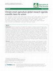 Research paper thumbnail of Climate-smart agriculture global research agenda: scientific basis for action