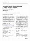 Research paper thumbnail of The soil matrix increases microbial C stabilization in temperate and tropical forest soils