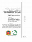 Research paper thumbnail of Potential for adaptation to climate change in an agricultural landscape in the Central Valley of California