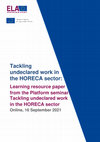 Research paper thumbnail of Tackling undeclared work in the HORECA sector: a learning resource