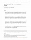 Research paper thumbnail of Rights-based Claims Made by UK Anti-abortion Activists