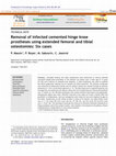 Research paper thumbnail of Removal of infected cemented hinge knee prostheses using extended femoral and tibial osteotomies: Six cases