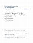 Research paper thumbnail of AM-Nov 3 rd , 5 : 00 PM Privatization , Liberalization of the Greek Telecommunication Sectors : a Social Cost – Benefit Analysis