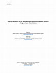 Research paper thumbnail of Energy efficiency in the Australian Social Housing Sector: Barriers along avenues of assistance