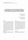 Research paper thumbnail of La tipologización textual del lenguaje jurídico y su aplicación al proceso de enseñanza-aprendizaje de la traducción especializada (francés-español)