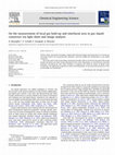 Research paper thumbnail of On the measurement of local gas hold-up and interfacial area in gas–liquid contactors via light sheet and image analysis