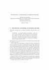 Research paper thumbnail of Evolutionary considerations on logical reasoning