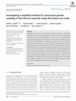 Research paper thumbnail of Investigating a simplified method for noninvasive genetic sampling in East African mammals using silica dried scat swabs