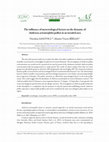 Research paper thumbnail of The influence of meteorological factors on the dynamic of Ambrosia artemisiifolia pollen in an invaded area