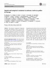 Research paper thumbnail of Spatial and temporal variations in airborne Ambrosia pollen in Europe