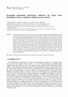 Research paper thumbnail of Developing appropriate performance indicators for urban water distribution systems evaluation at Mediterranean countries