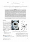 Research paper thumbnail of Fertiliser value of human manure from pilot urine-diversion toilets