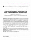 Research paper thumbnail of A study of constraints analysis encountered by gram growers in adoption of improved cultivation practices