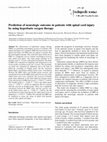 Research paper thumbnail of Prediction of neurologic outcome in patients with spinal cord injury by using hyperbaric oxygen therapy