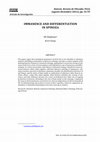 Research paper thumbnail of Immanence and Differentiation in Spinoza