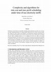 Research paper thumbnail of Complexity and algorithms for min cost and max profit scheduling under time-of-use electricity tariffs