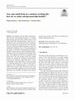 Research paper thumbnail of New and small firms in a modern working life: how do we make entrepreneurship healthy?