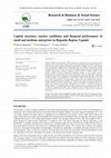 Research paper thumbnail of Capital structure, market conditions and financial performance of small and medium enterprises in Buganda Region, Uganda