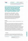 Research paper thumbnail of Successful function-preserving therapy for chondroblastoma of the temporal bone involving the temporomandibular joint