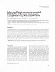 Research paper thumbnail of Is Increased Facial Asymmetry Associated With The Use Of Hormonal Contraceptive Among Polish Young Women In Wroclaw?