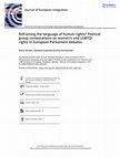 Research paper thumbnail of Reframing the language of human rights? Political group contestations on women’s and LGBTQI rights in European Parliament debates