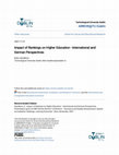 Research paper thumbnail of Impact of Rankings on Higher Education - International and German Perspectives