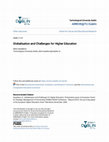 Research paper thumbnail of Globalisation and Challenges for Higher Education