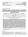 Research paper thumbnail of Heritability studies of drought tolerance in groundnuts using the North Carolina design II fashion and variance component method