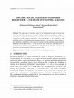 Research paper thumbnail of Income, Social Class And Consumer Behaviour: A Focus On Developing Nations