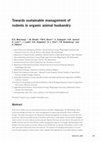 Research paper thumbnail of Towards sustainable management of rodents in organic animal husbandry