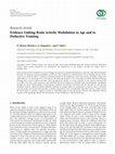 Research paper thumbnail of Evidence Linking Brain Activity Modulation to Age and to Deductive Training