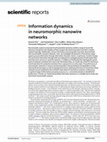 Research paper thumbnail of Information dynamics in neuromorphic nanowire networks