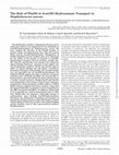 Research paper thumbnail of The Role of FhuD2 in Iron(III)-Hydroxamate Transport in Staphylococcus aureus: DEMONSTRATION THAT FhuD2 BINDS IRON(III)-HYDROXAMATES BUT WITH MINIMAL CONFORMATIONAL CHANGE AND IMPLICATION OF MUTATIONS ON TRANSPORT