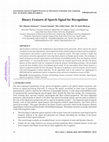 Research paper thumbnail of Binary Features of Speech Signal for Recognition