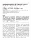 Research paper thumbnail of Differential regulation of Rho GTPases by β1 and β3 integrins: the role of an extracellular domain of integrin in intracellular signaling