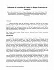 Research paper thumbnail of Utilization of agricultural wastes for biogas production in Indonesia