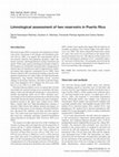 Research paper thumbnail of Limnological assessment of two reservoirs in Puerto Rico