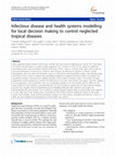 Research paper thumbnail of Infectious disease and health systems modelling for local decision making to control neglected tropical diseases