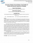 Research paper thumbnail of Economic Analysis of Lean Wastes: Case Studies of Textile and Garment Industries in Ethiopia