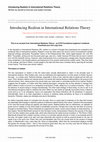 Research paper thumbnail of Introducing Realism in International Relations Theory