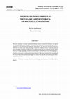 Research paper thumbnail of "The Plantation Complex in the Colony of Puerto Rico: On Material Conditions"