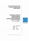 Research paper thumbnail of Respiratory inductive plethysmography measurements on professional reed woodwind instrument players