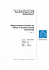 Research paper thumbnail of Measurements of exhaled air effects in the pitch of wind instruments *