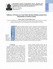 Research paper thumbnail of Influence of Women on Crop Choice Decision Making among Farm Households in Northern Ghana