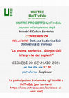 Research paper thumbnail of 20/01/2022: La visione apofatica. Giorgio Colli interprete dei sapienti (UniTre, Milano)