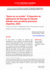 Research paper thumbnail of “Quiero ser un servidor”. El dispositivo de legitimación del liderazgo de Eduardo Duhalde como presidente provisional (Argentina, 2002)