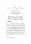 Research paper thumbnail of Computational challenges with cliques, quasi-cliques and clique partitions in graphs