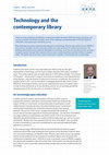 Research paper thumbnail of Technology and the contemporary library