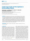 Research paper thumbnail of Complex Vague Graphs and Their Application in Decision-Making Problems